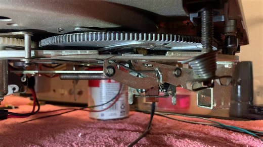 The big gear on a #Magnavox. I need to find a way to get the camera underneath. Limited workspace. ￼ They're coming and going so fast now I can hardly remember what was up with this one. It needed a general cleaning and a tuneup, don't think it had any severe issues though. Oh wait, platter wasn't turning properly. Turns out the tensioner spring was missing. Other than that, no big problems. #Stereo #turntable #england #Dion #Laurierecords #the #midcenturydesign￼ | Vintage Record Changer & Turnt
