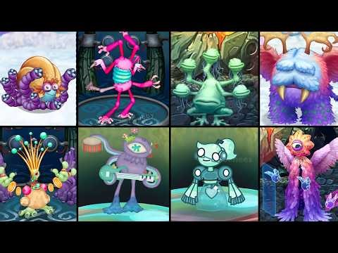 ALL Monster on Space Island vs Cloud island vs Wublin Island Fanmade | MSM