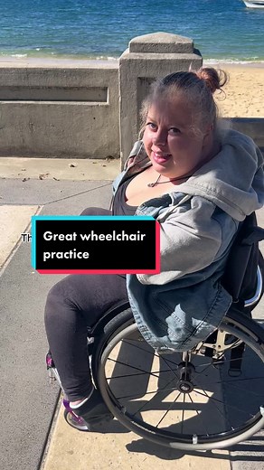 A great place to practice #fyp #viral #disabilityawareness #wheelchairuser #tarsyndromeawareness #disabilityindependance #disabilitysupportworker