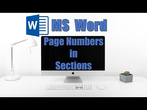 Page Numbers in Word with Section Breaks