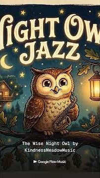 The Wise Night Owl 🌙 | Relaxing Smooth Jazz for Kids | Kindness Meadow Music