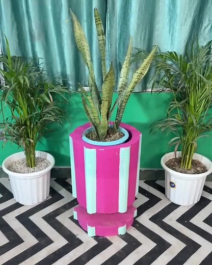 DIY 3D Cement Flower Vase Tutorial