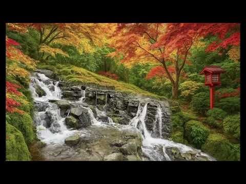 Tranquil Japanese Garden Waterfall – A Peaceful Escape in Nature