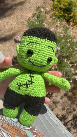 Crochet Frankenstein Plush Doll: 9-inch Halloween Amigurumi Toy - Etsy