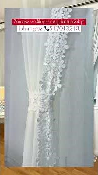 Komplet z gipiurą w kwiaty -Białe Firany nowoczesne gotowe #wnętrza #decor #firanki #decor #wnętrza