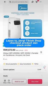 It’s easy with ATOME now with Midea MPF-09CRN1 portable air cond, quickly check out the products now in yellow tag ok ? #mideamalaysia | Midea