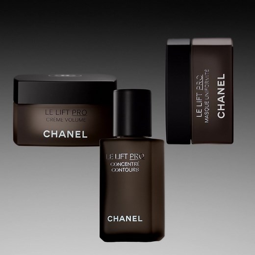 LE LIFT PRO. The architect of beauty. LE LIFT PRO Concentré Contours, LE LIFT PRO Crème Volume, and LE LIFT PRO Masque Uniformité: three steps that redefine the appearance of facial volume and rebalance contrast, for the look of a restored youth triangle. Discover on chanel.com/-LE-LIFT-PRO | CHANEL