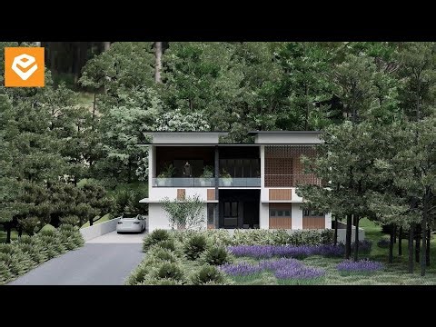 Cinematic Modern House in Nature | Exterior Visualization Walkthrough