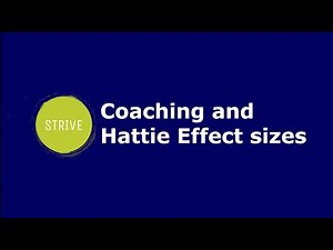 Coaching and hattie effect sizes