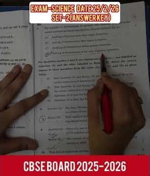 class 10th science paper answer key set -2