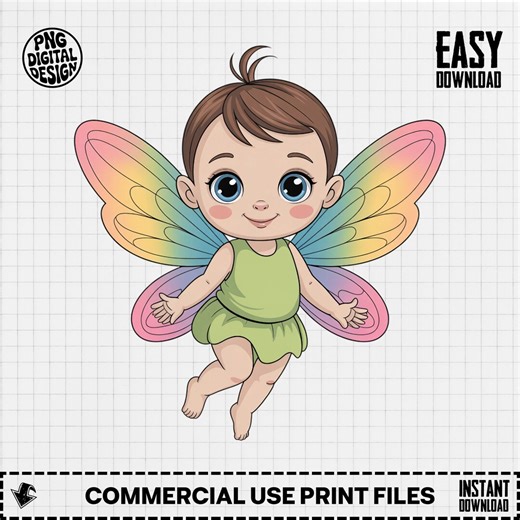 Baby Fairy Clipart, Cute Baby Fairy Clipart, Baby Nursery Clipart, Rainbow Fairy, Baby Shower Clipart, Baby Fairy Png - Etsy