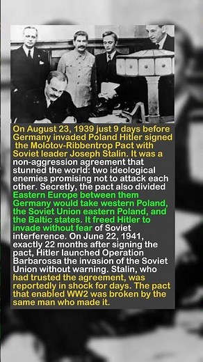 He Made a Non-Aggression Pact With the Soviet Union — Then Invaded Them 22 Months Later #history