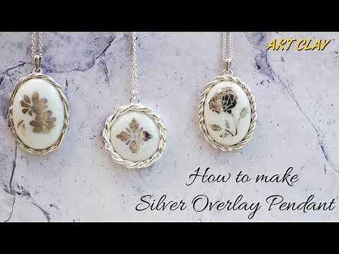 (DIY) Silver overlay pendant with Art Clay Overlay Silver Paste