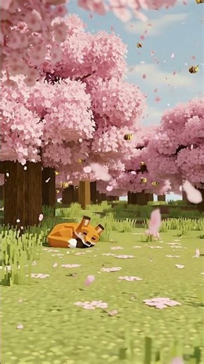 AI Brings Cherry Blossoms to Life – Minecraft Sakura Animation