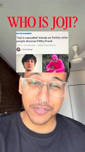 Yuvansh Ruia on Instagram: "i know this is old news but i swear i have spoken to so many people who didnt know they are the same person 😭😭😭😭😭😭😭😭 hope yall enjoy the breakdown of how joji became joji. cant wait for the project @sushitrash . . . [Joji, Filthy Frank, Pink Guy, Music, Marketing, Case Study, Yap]"