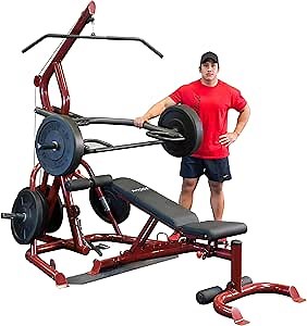 Body-Solid Corner Leverage Gym with and Without Weight Bench - Multi-Function Workout Station for Squats, Pull-Ups, Deadlifts & More…