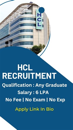 Mohan Careers | HCL Recruitment For Freshers | Any Graduate Can apply | Apply Link In Bio #hcl #hcltech #hclrecruitment #hclrecruitment2025 #hcljobs... | Instagram