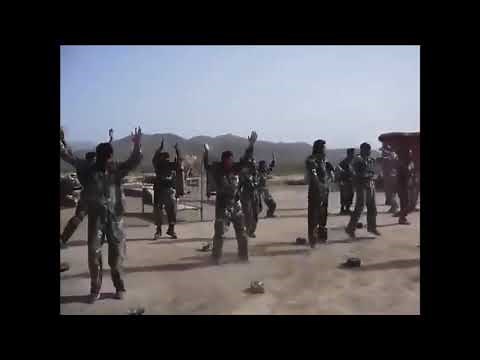 Afghan army doing jumping jacks