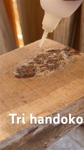 How to fill a hole in wood using magic glue #ideas #woodworking #diy