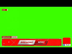 Lower third Green Screen Template For News Channel | Breaking News Animation