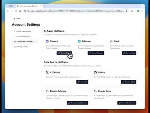 Super intern tutorial: Account integration on admin panel