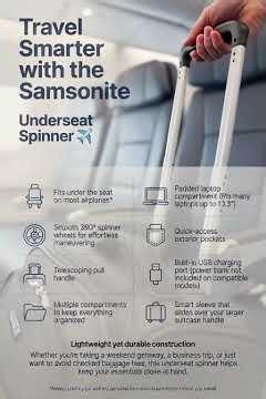 Travel Smarter with the Samsonite Underseat Spinner ✈️ Love mine!
