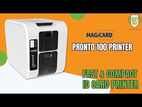 Magicard Pronto 100 ID Badge Maker - Fast & Compact PVC Card Printer for Schools & Small Businesses