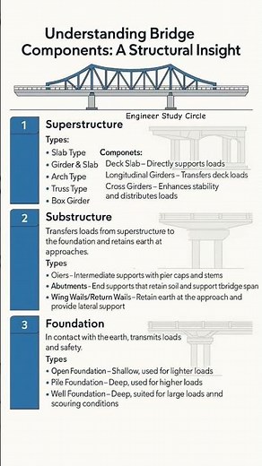 Bridge Components in Civil Engineering | Important for RRB JE & SSC JE
