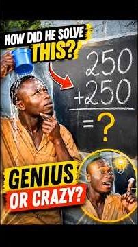 You won't believe how he solved this simple math problem! | His hilarious method led to the correct.