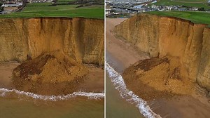Huge cliff famously recognised from Broadchurch collapses