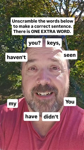 English Teacher Joe | Can you unscramble the words to make a correct sentence? There is ONE EXTRA WORD. The first word = You The last word = you? FOLLOW ME... | Instagram