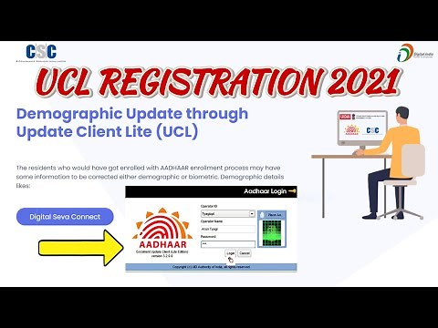 AADHAAR UCL REGISTRATION THROUGH CSC 2021 || Update Client Lite (UCL)