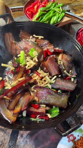 Cured pork from hometown, the taste of mom #cured pork