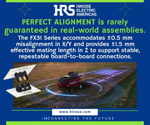Perfect alignment is rarely guaranteed in real-world assemblies. The FX31 Series accommodates ±0.5 mm misalignment in X/Y and provides ±1.5 mm effective mating length in Z to support stable, repeatable board-to-board connections. #FX31Series #FloatingConnector #ConnectorReliability #ConnectingTheFuture | Hirose Electric USA | Facebook