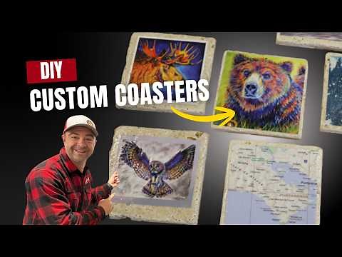 Easy Gift Idea! Make Custom Coasters with Artwork