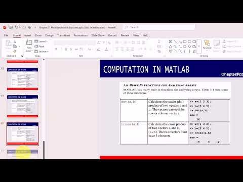 Lecture:21|Computation in MATLAB random function |std | det| median