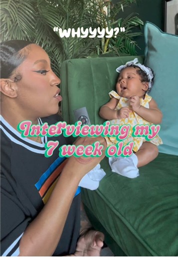 Baby's First Interview at 7 Weeks Old