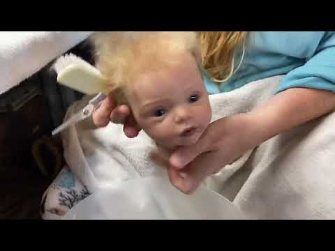 Cutting, Combing and Styling Mohair on Reborn Dolls.