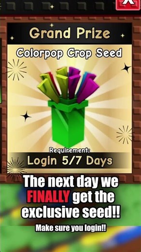 Make sure you claim your reward and check the event shop!! | #roblox #robloxshorts #growagarden