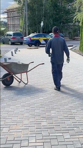 Paving Day in Action | From Sand-Cement Mix to Perfect Finish 💪 #diy #works #satisfying