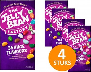 The Jelly Bean Factory Box 4 x 225 g Snoep - 36 Huge Flavours jelly beans - Cadeau | bol.com