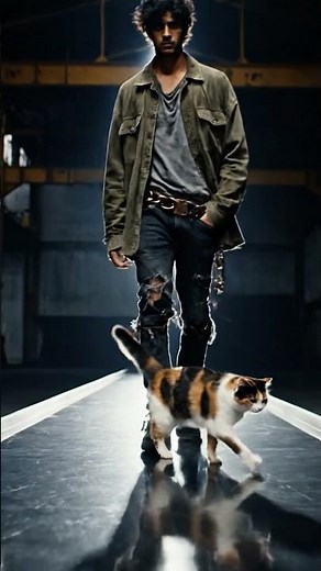 Rugged Streetwear Look in Industrial Warehouse - Grunge Men’s Fashion Runway #fashionshorts