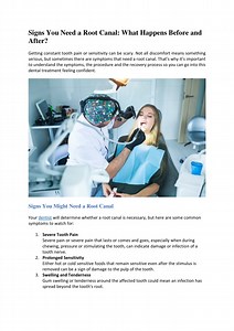 Signs You Need a Root Canal: What Happens Before and After? - SlideServe