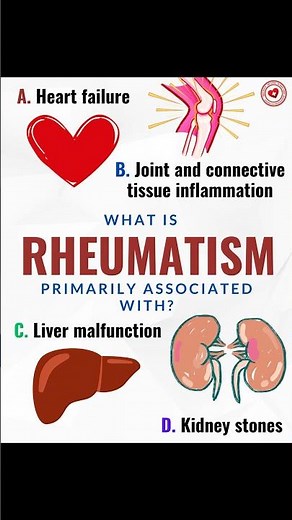 🌿💪 What is rheumatism primarily associated with? #jointpain #rheumatism #arthritis #jointhealth
