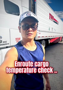 Performing Truck and reefer temperature set point check after my 30 minutes break. Lakay Truker #lakaytruker #truckdriver #pinoy #trucker #canada #transportation | Lakay Truker