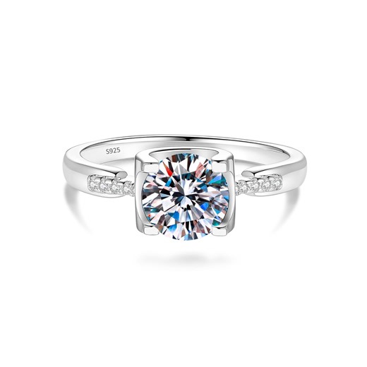 Luxury D Color 1 Carat Moissanite Women Ring - 925 Sterling Silver Daily Wear Jewelry Gift - Size 5 ~9
