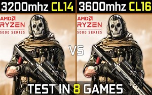 3200Mhz CL14 vs 3600Mhz CL16 内存对比（1080P分辨率测试）RTX 3070 + R5 5600X 4.65Ghz