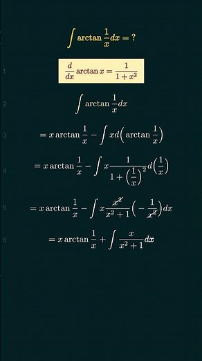 Indefinite Integral of arctan(1/x)