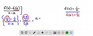 Evaluate the difference quotient for the given function. Simplify your answer. f(x)=(1)/(x),   (f(x)-f(a))/(x-a) | Numerade