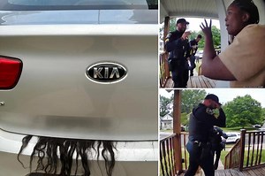 Wig sticking out of woman’s trunk prompts 911 calls: ‘That’s my weave!’